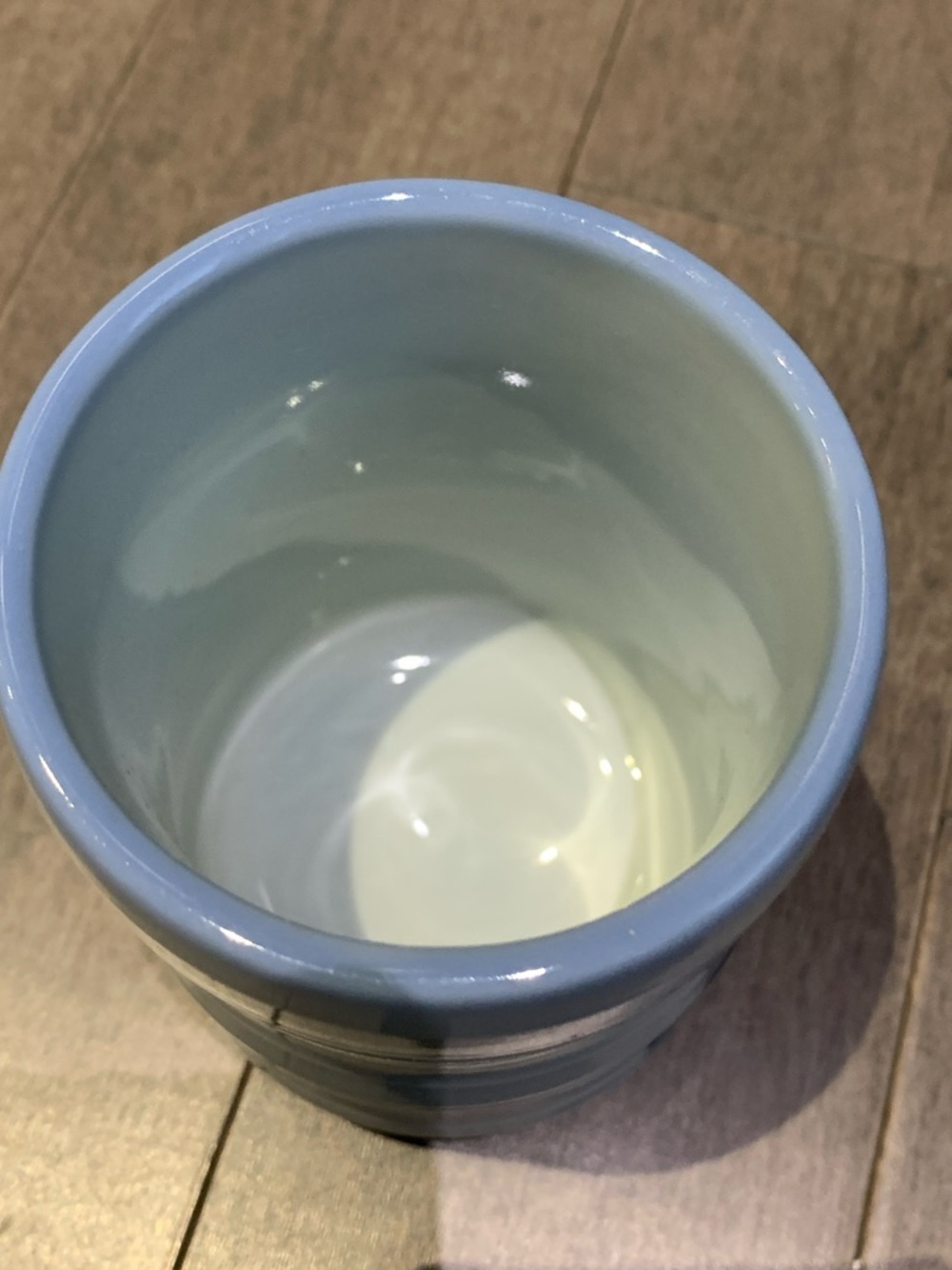 Japanese Porcelain Tea Cup | Blue Bamboo Design | Handmade Style | New in Box - Picture 6 of 11